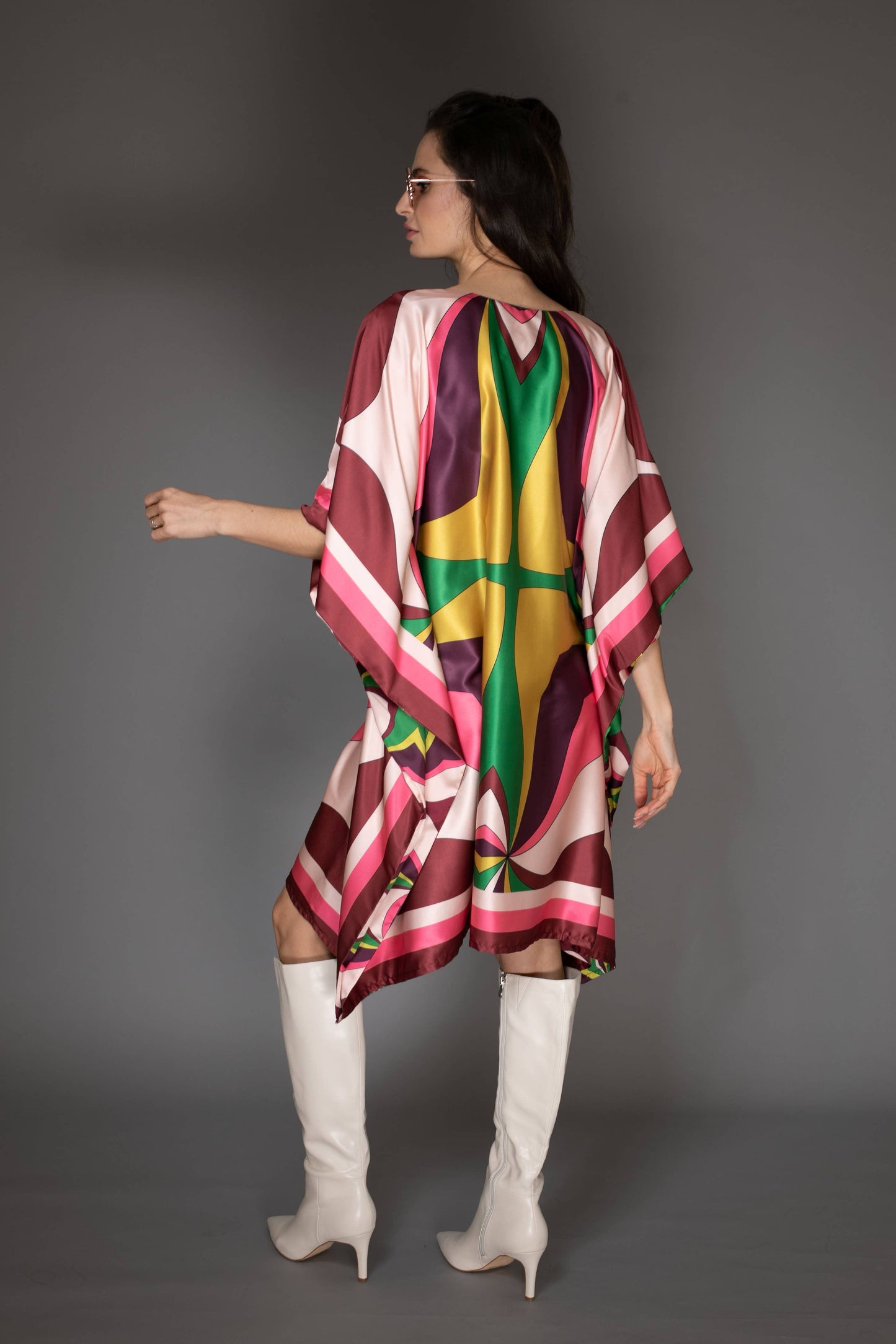 Kaftan Dress - Pink Abstract