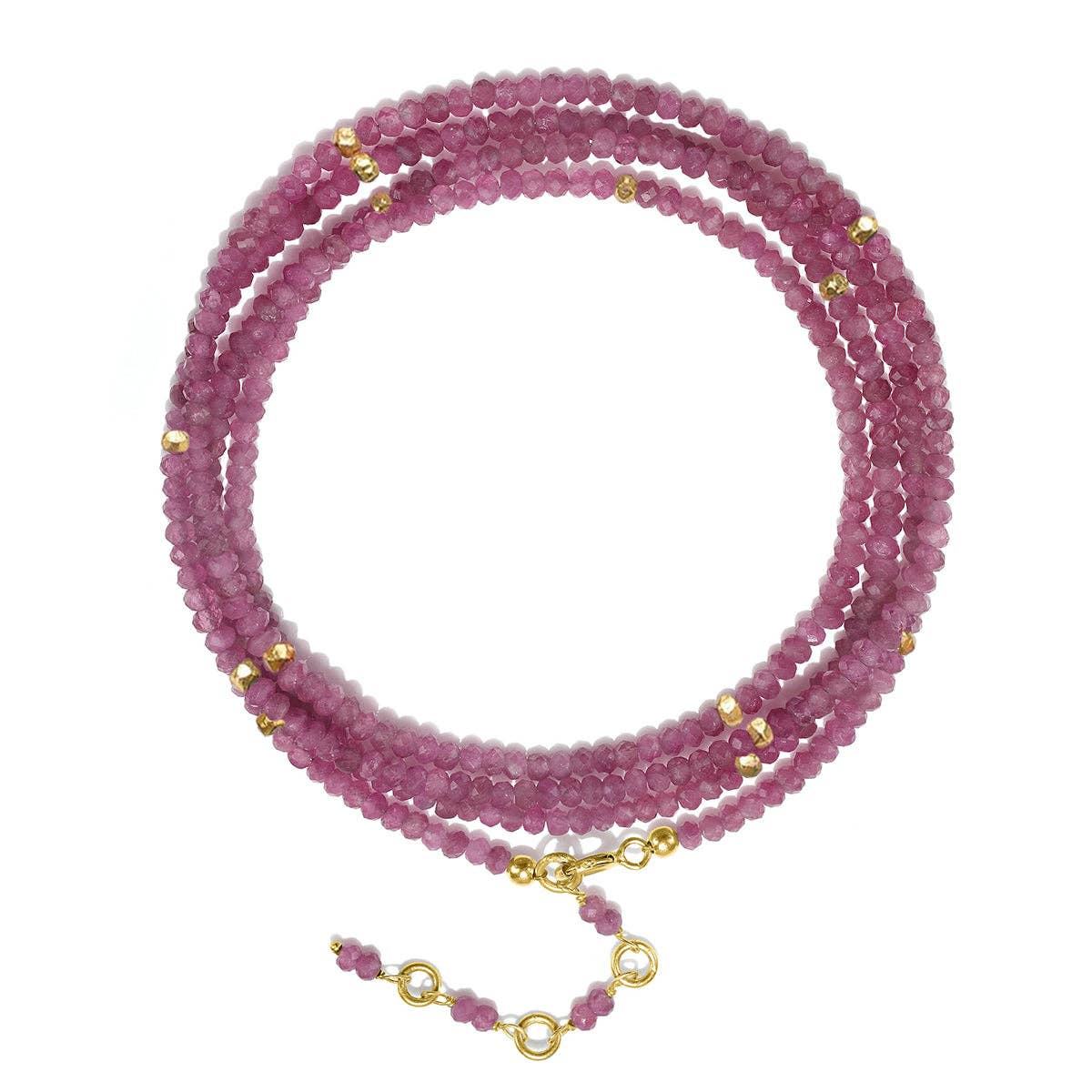 Pink Tourmaline + Gold Vermeil Bracelet