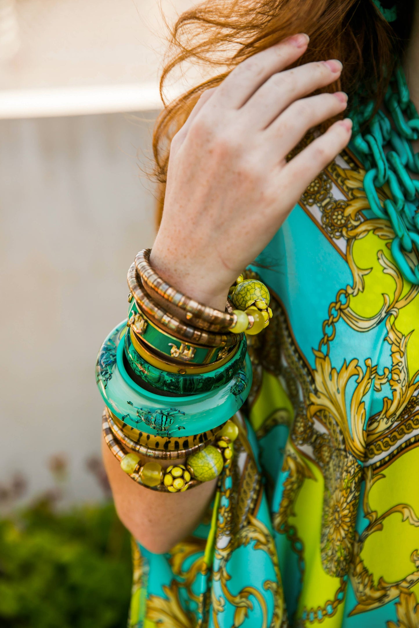 Kaftan Dress - Teal splendor